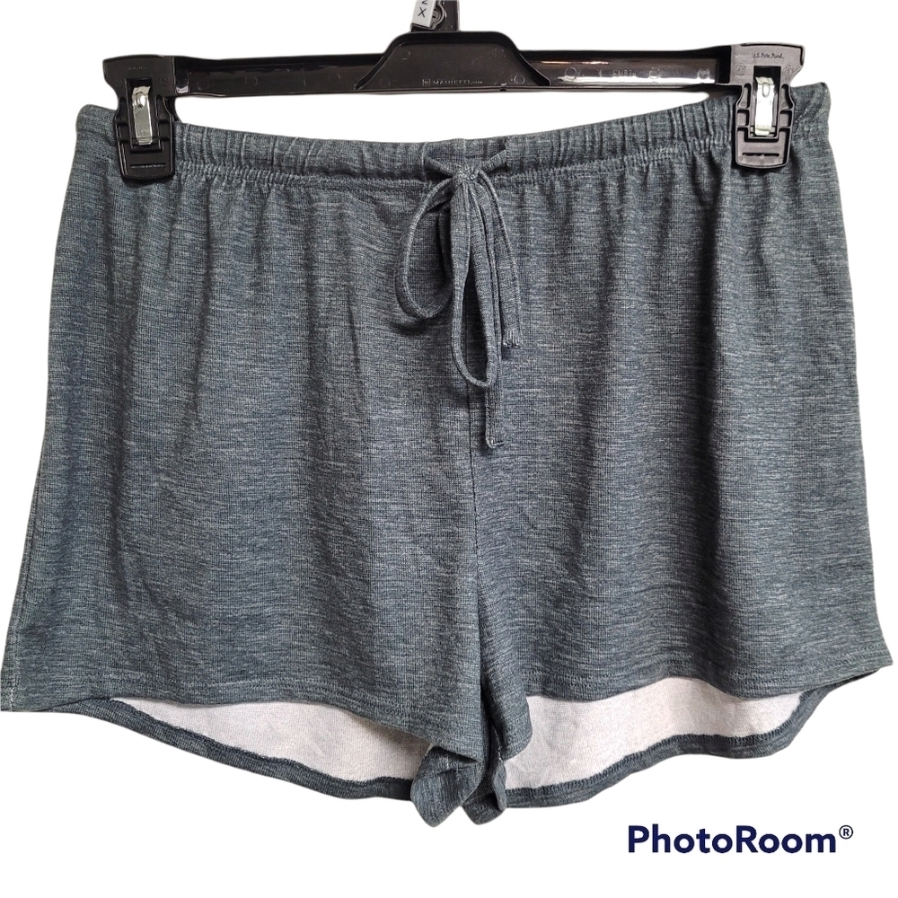 Tahari Dark Grey Soft Pull On Drawstring Elastic‎ Waist Lounge Shorts Size Large